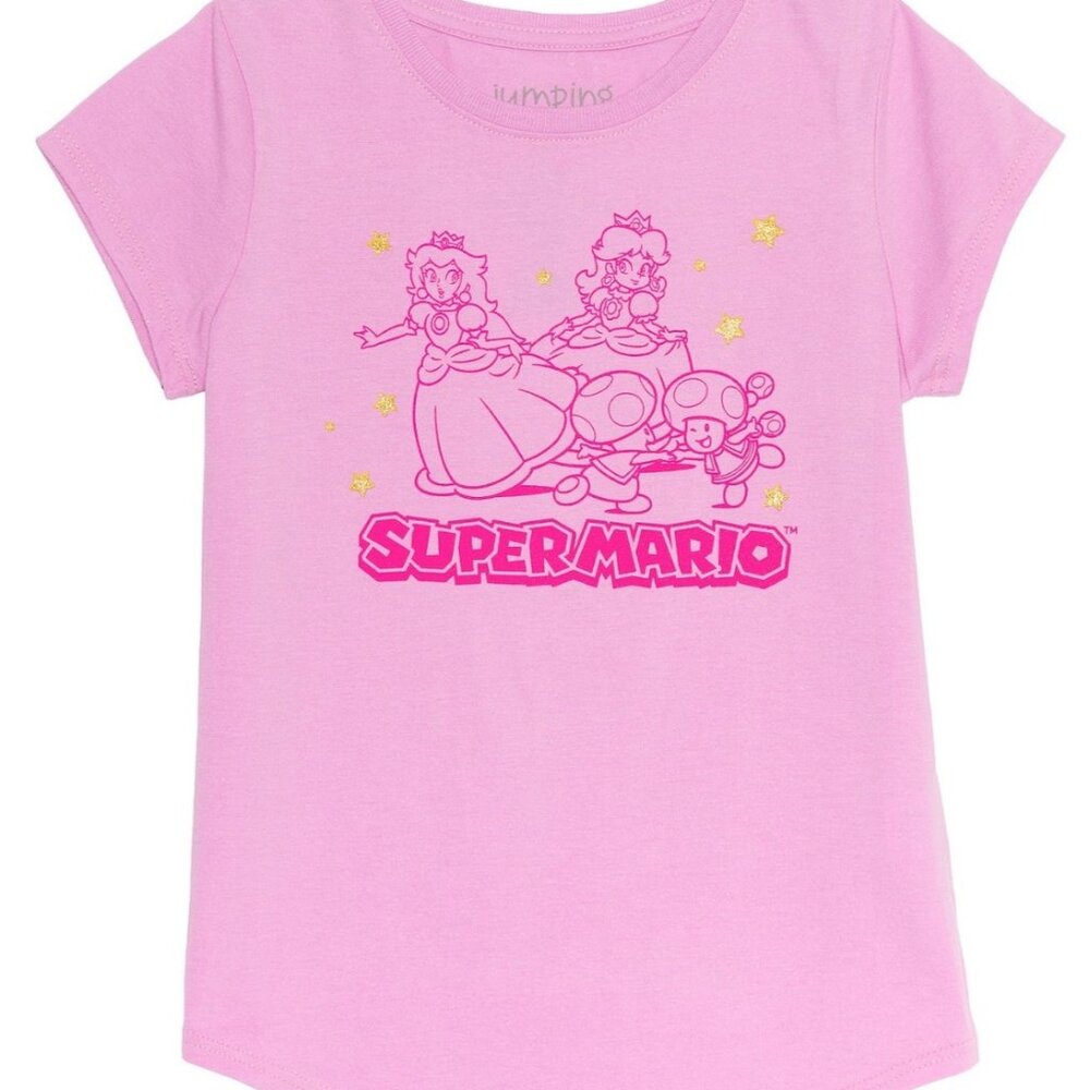 Girls Nintendo Super Mario Graphic Tee by Jumping Beans Size 6 NWT